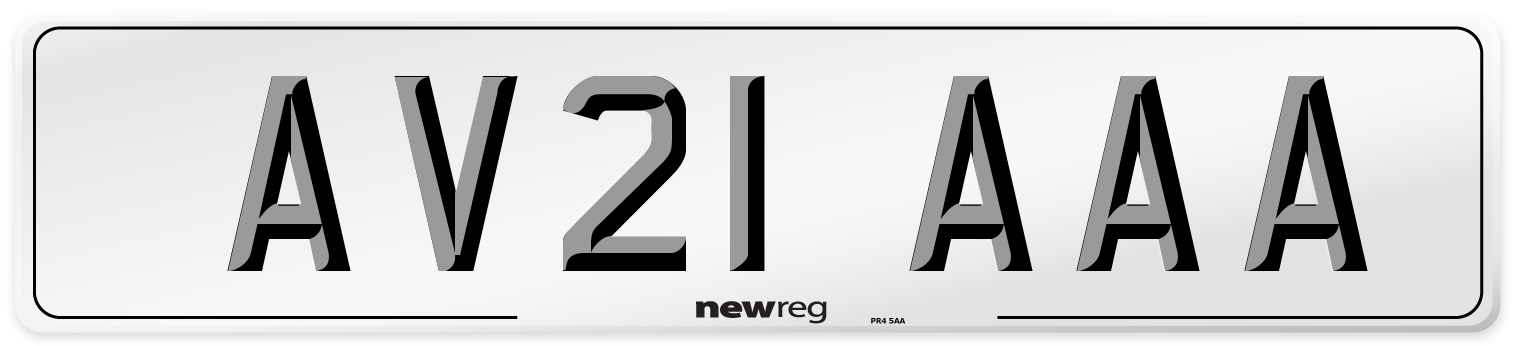 AV21 AAA Number Plate from New Reg